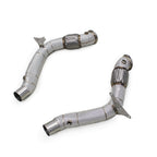 High Flow Exhaust Catless Downpipe Heatshield for Ferrari 488 3.9T V8 GTB Pista Spider - Bull Boost Performance