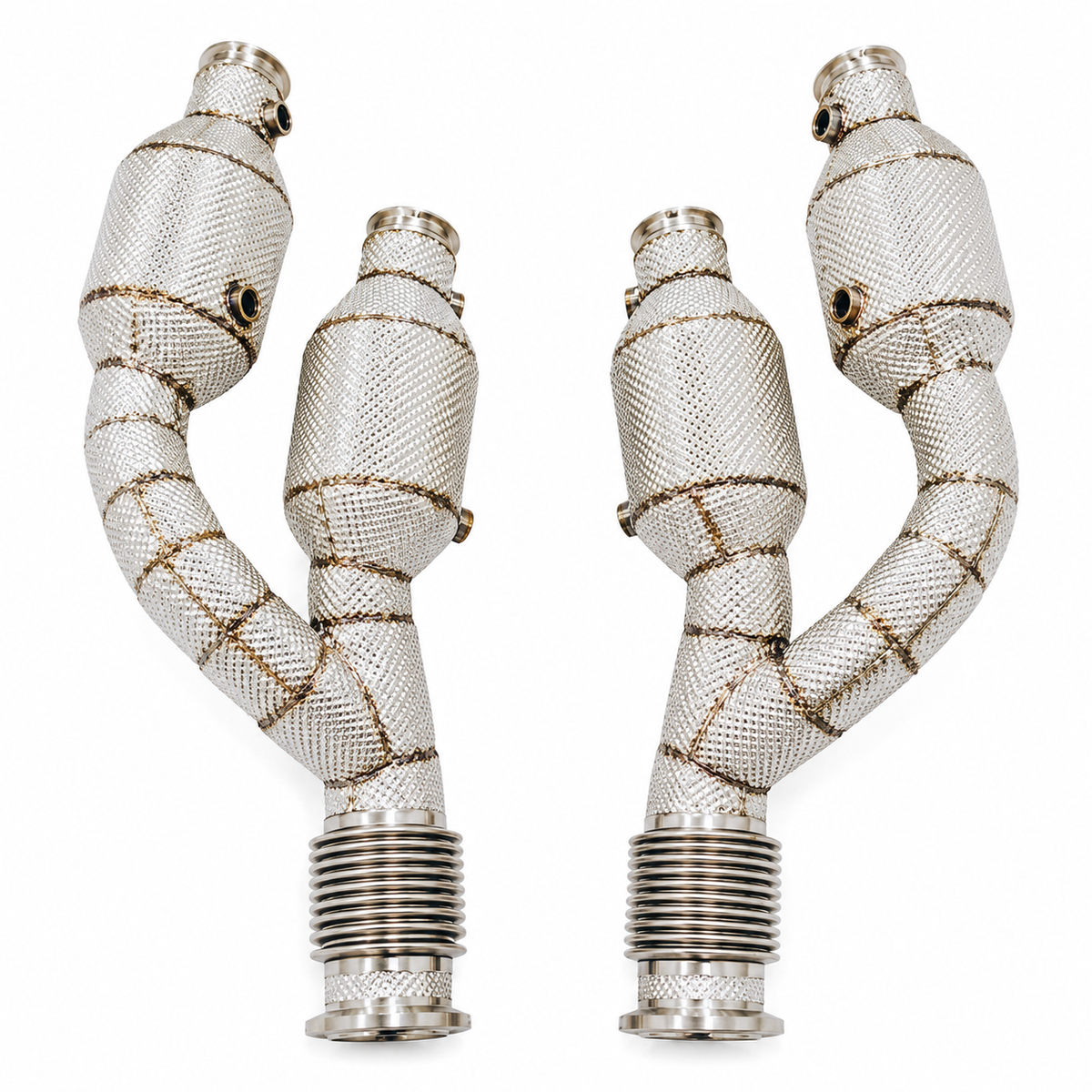 High Performance F1 Header Downpipe for Lamborghini Revuelto 6.5L V12 by Stratec Systems
