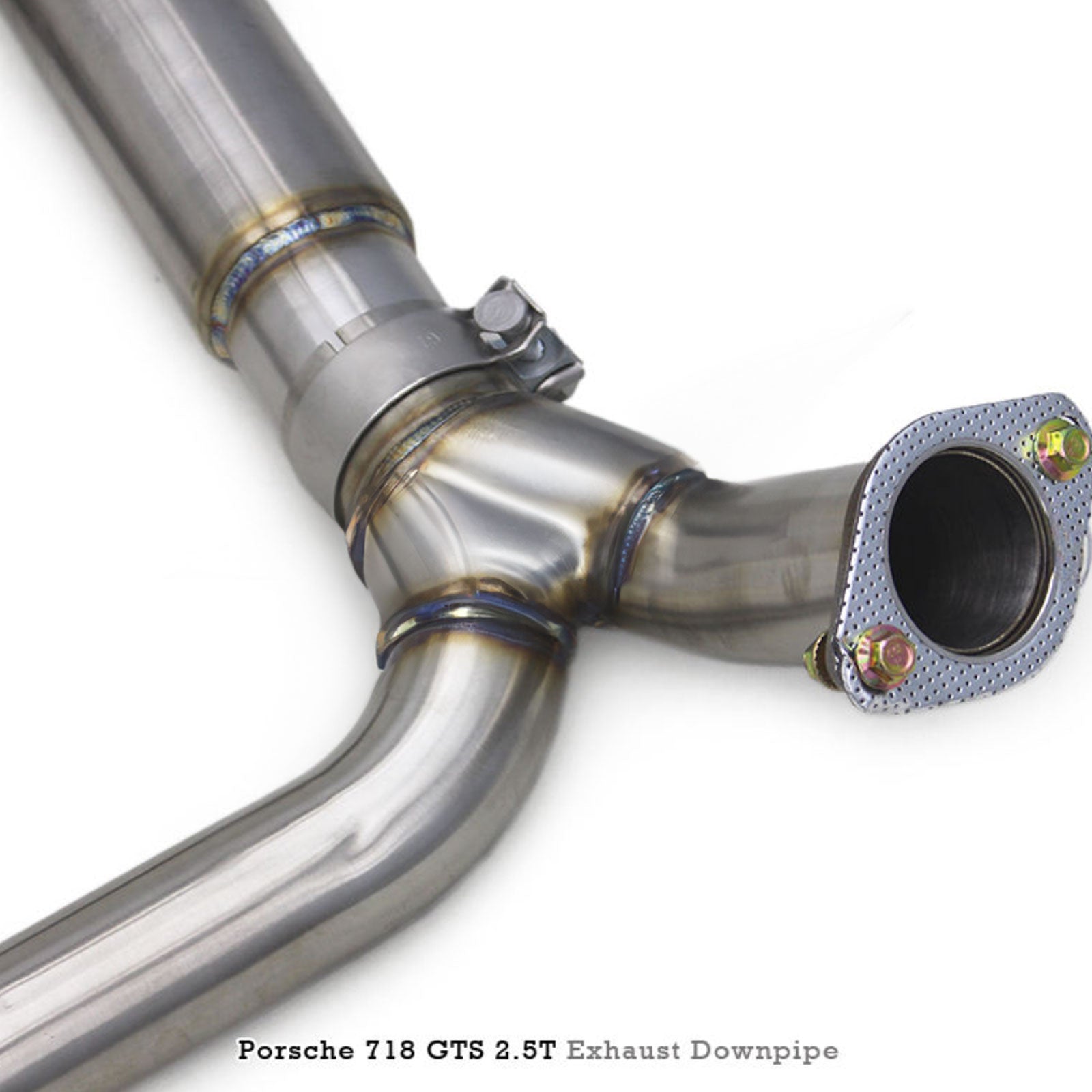 Catted High Flow Exhaust Downpipe for Porsche Boxster Cayman 718 Spyder GTS - Bull Boost Performance