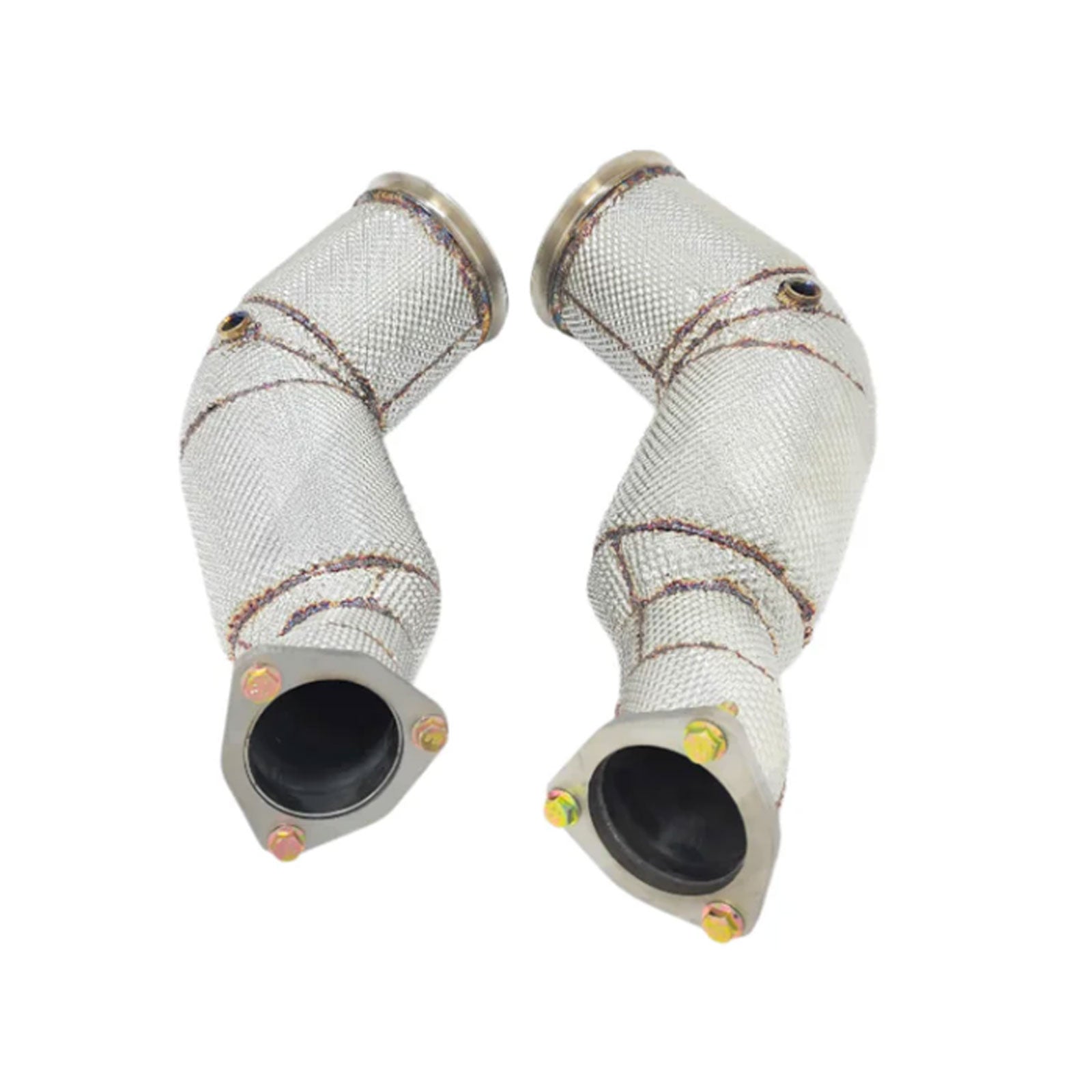Catless High Flow 304 Stainless Exhaust Downpipe for Audi RS6 RS7 C8 4.0TT - Bull Boost Performance