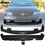 2009-2011 Honda Civic  Mugen Front Lip PU Rear Lip PP LED Brake Lamp