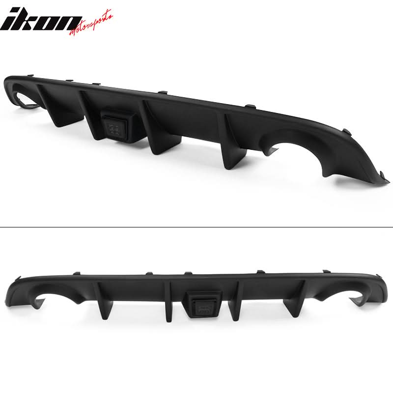 2015-2023 Dodge Charger Rear Diffuser V2 Side Lip Smoke LED Brake Lamp