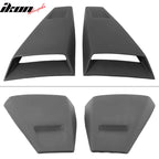 2005-2014 Ford Mustang Rear Unpainted Window Louvers Side Vent Scoops