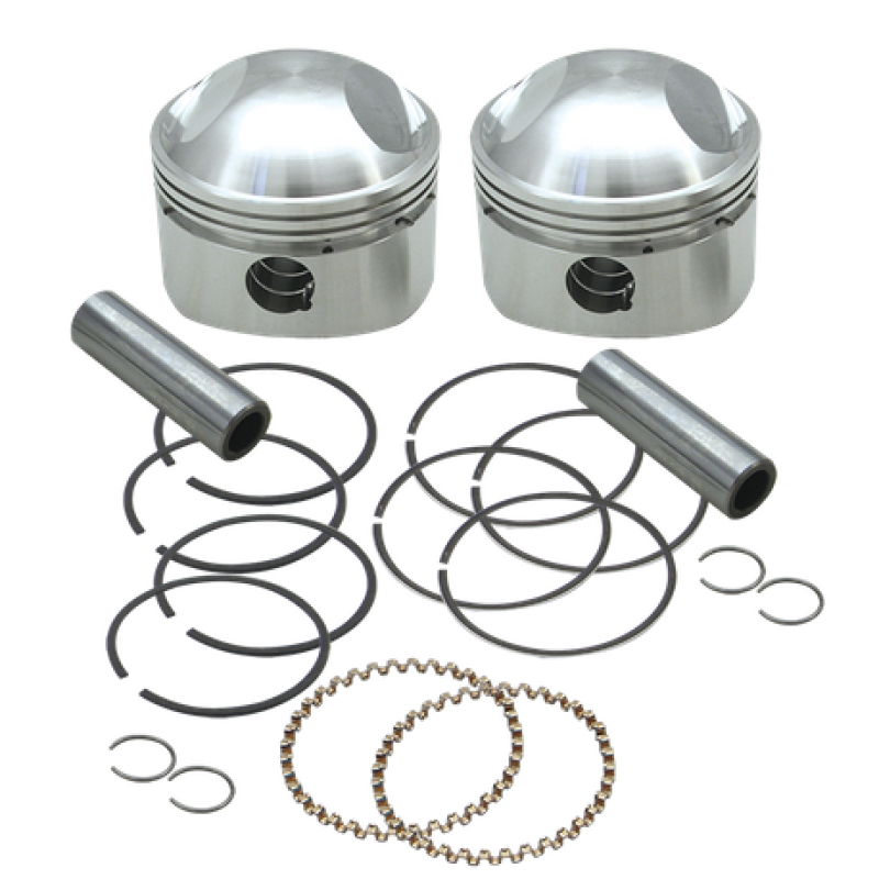 S&S Cycle 36-84 BT 3-7/16in x Up To 4-3/4in Stroke HC Piston Set - .040in