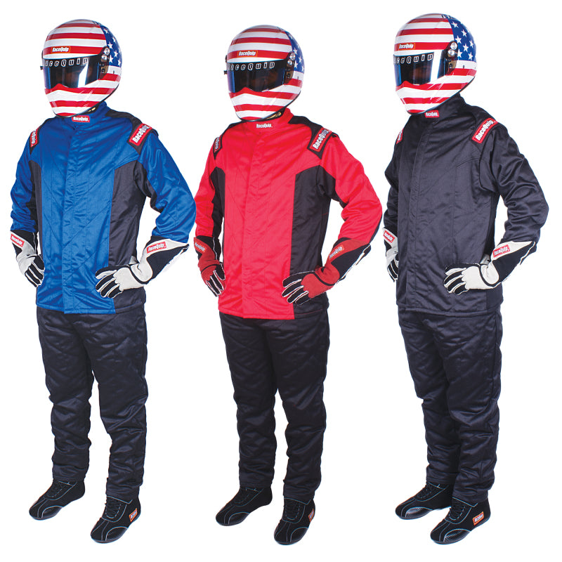 RaceQuip Black Chevron-5 Jacket SFI-5 - Large