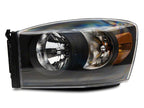 Raxiom 06-08 Dodge RAM 1500 Axial Series Euro Headlights- Black Housing- Clear Lens