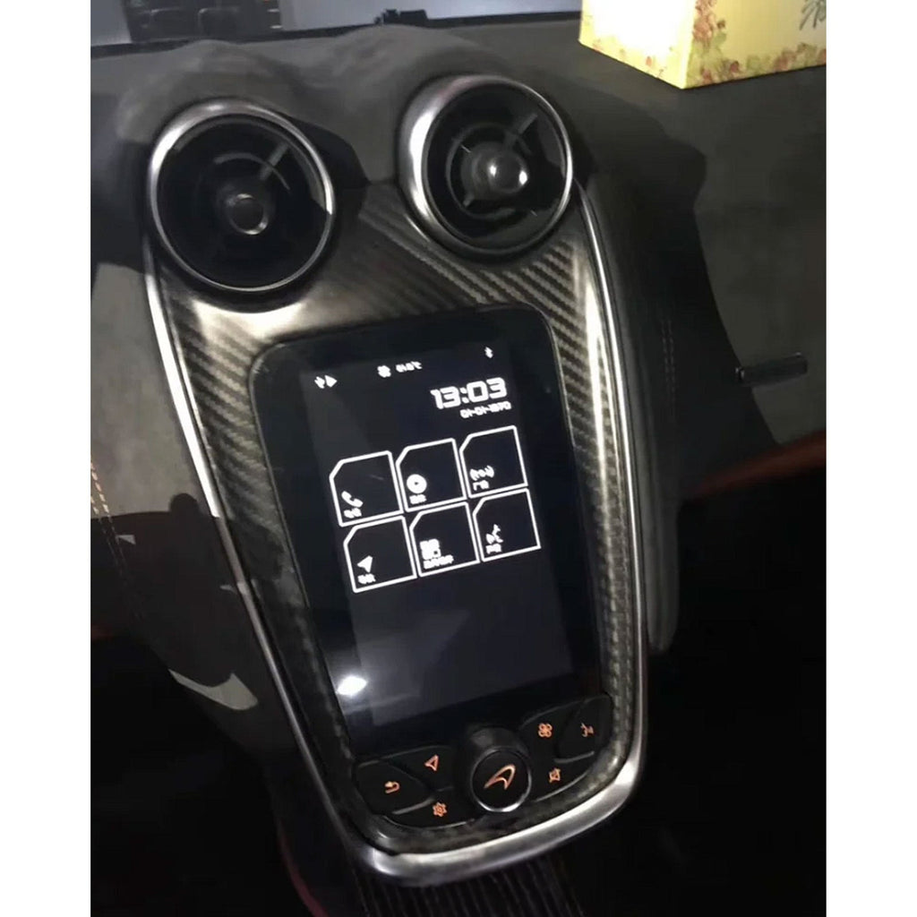 Carbon Fiber Center Navigation Screen Frame Cover Trim for McLaren GT 570S 540C 570GT 600LT - Bull Boost Performance