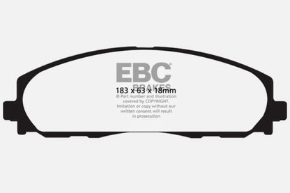 EBC 12+ Chrysler Town & Country 3.6 Ultimax2 Front Brake Pads