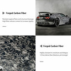 Universal Fitment Rear Trunk Spoiler Lip Wing Forged Carbon Fiber