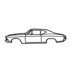 1968 Chevelle SS Metal Car Wall Art - MT0108