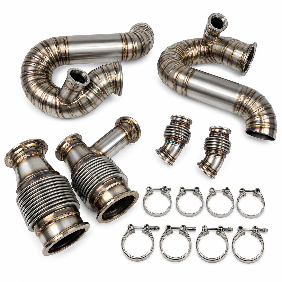 Twin Turbo Exhaust System Kit for Lamborghini Huracan LP580 LP610 5.2L 2014-24 EVO STO by Stratec Systems