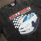 Vintage Acid Wash 250GSM Honda Civic EK Hatch Heavy Cotton Pre Shrunk T Shirt - Bull Boost Performance