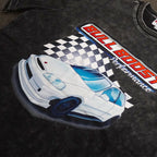 Vintage Acid Wash 250GSM Honda Civic EK Hatch Heavy Cotton Pre Shrunk T Shirt - Bull Boost Performance