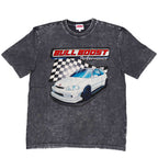 Vintage Acid Wash 250GSM Honda Civic EK Hatch Heavy Cotton Pre Shrunk T Shirt - Bull Boost Performance