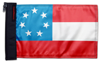 1st Confederate 7 Star 12"x18" Forever Wave Flag for Jeep Wrangler JKU 4-Door 2007-2018
