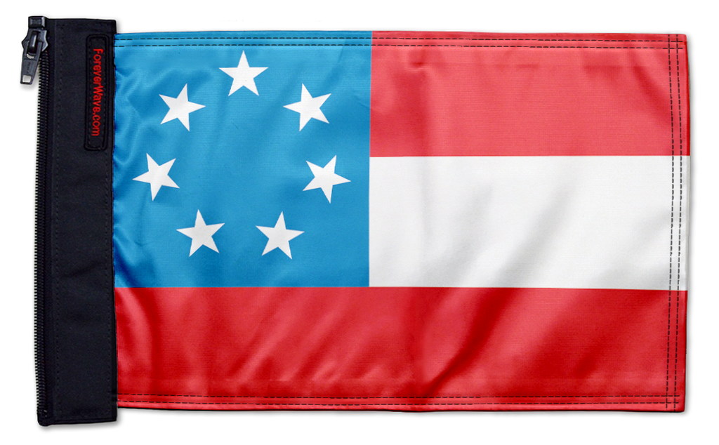1st Confederate 7 Star 12"x18" Forever Wave Flag for Jeep Wrangler JL 2-Door 2018-Present
