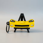 Yellow Corvette C6 3D-printed keychain