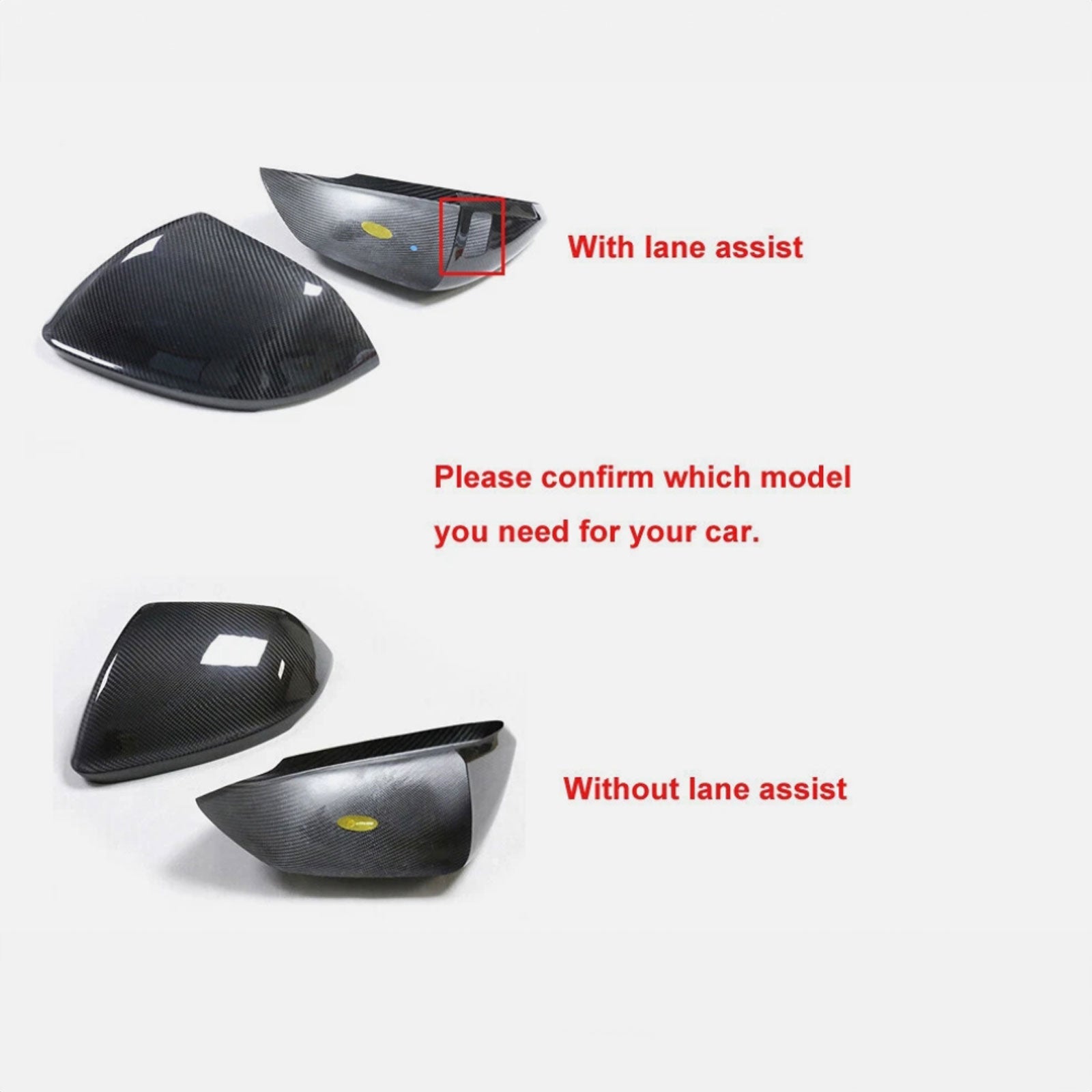 Dry Carbon Fiber Mirror Cover Caps for 18-24 Urus Q8 SQ8 RSQ8 - Bull Boost Performance