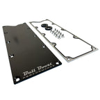 LS Gen 3 Valley Pan Cover Plate with Gasket and Seals Low Profile Custom Knock Sensor LSX LS1 LM7 LR4 LQ4 LS6 L59 LQ9 LM4 L33 - Bull Boost Performance