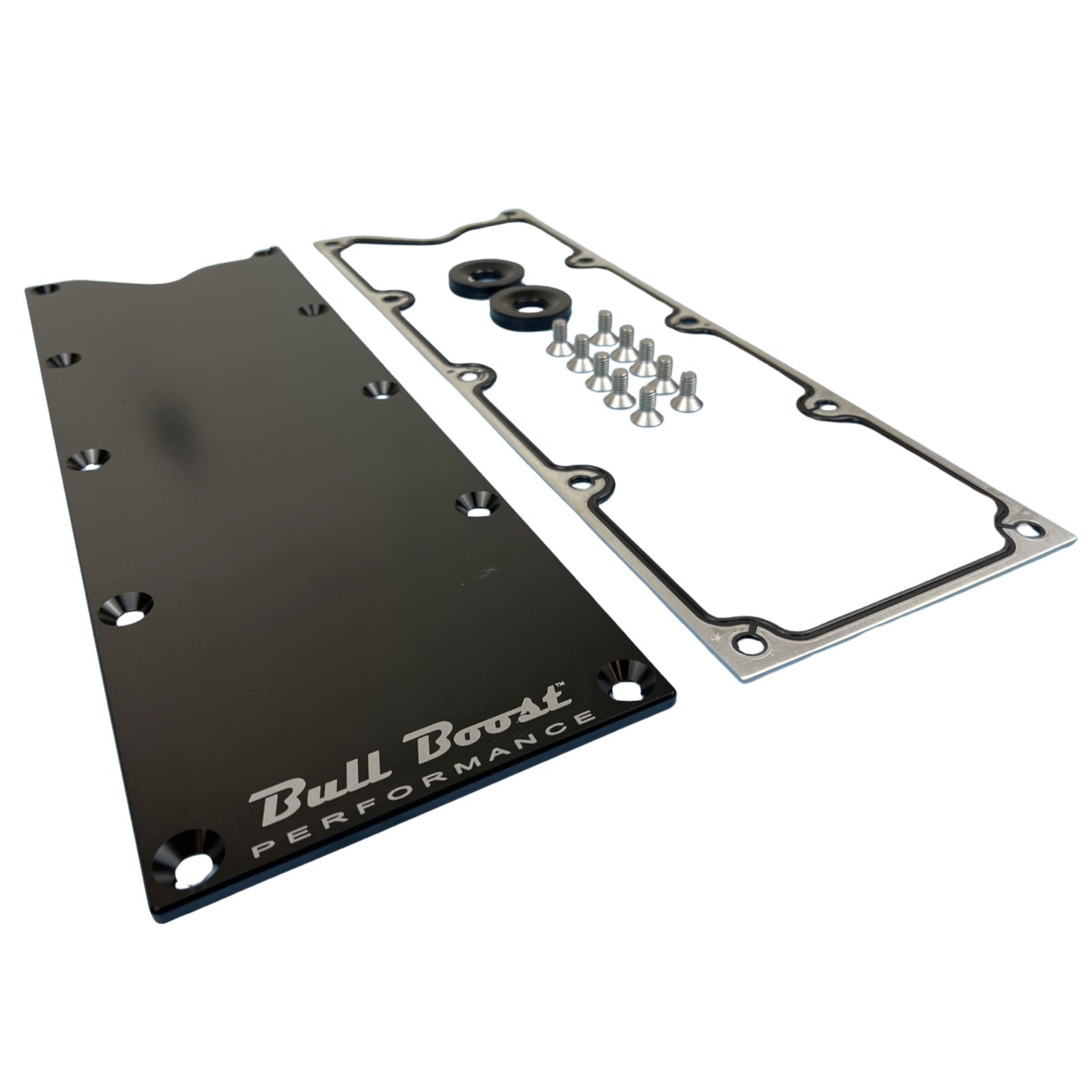 LS Gen 3 Valley Pan Cover Plate with Gasket and Seals Low Profile Custom Knock Sensor LSX LS1 LM7 LR4 LQ4 LS6 L59 LQ9 LM4 L33 - Bull Boost Performance