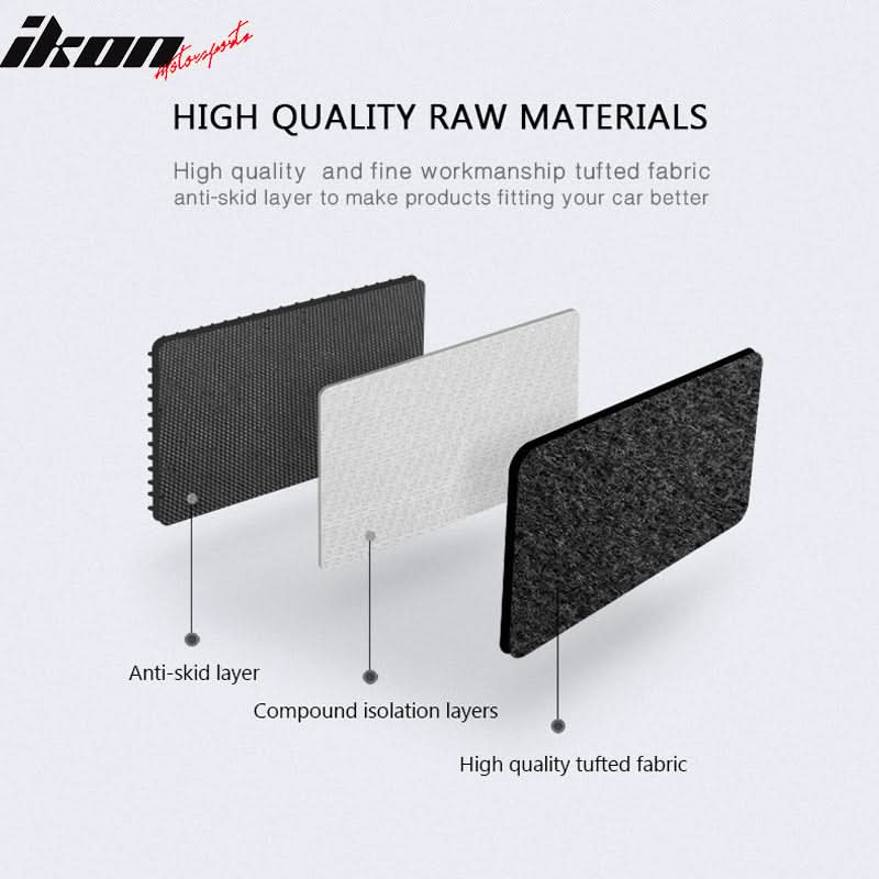Car Floor Mat for 1996-2001 Audi A4 Black Carpet 4PC Nylon