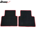 Car Floor Mat for 2016-2021 Honda Civic Black Gray Stripe 4PC Nylon
