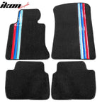 Car Floor Mat for 1998-06 BMW 3 Series E46 3 Colors Strips Nylon 4PCS