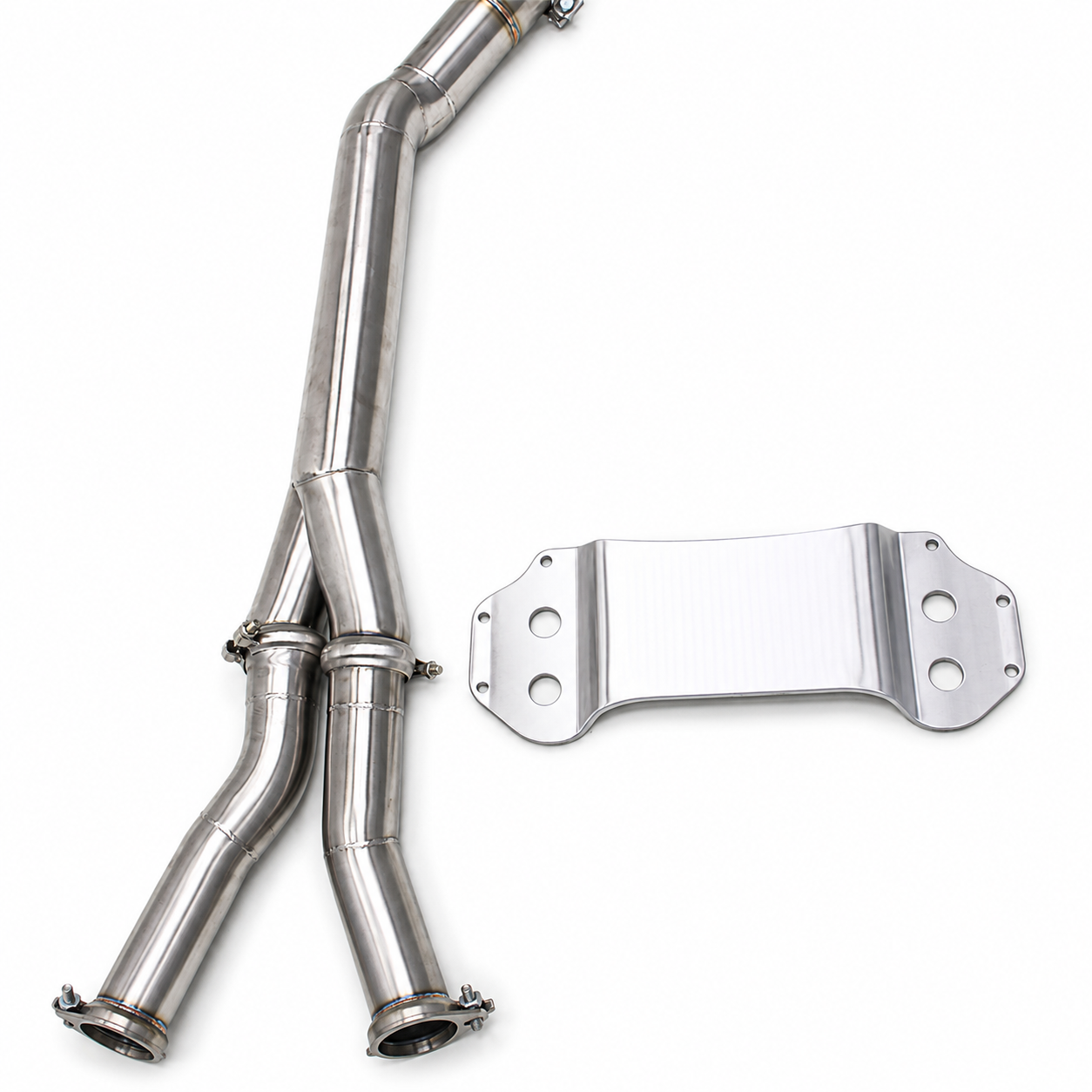 Stainless Steel Equal Length H-Pipe Mid Pipe for BMW M3 M4 G80 G82 3.0T by Stratec Systems
