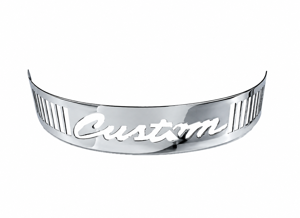 Blingz Beauty Bandz Custom Design 14" x 3" Polished Aluminum Air Cleaner Grill – 750000C - Granatelli Motor Sports