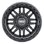 Weld Off-Road Swift 17x9in - 8x165.1 BP - ET-12 - 125.1mm CB - Gloss Black Wheel & Ring