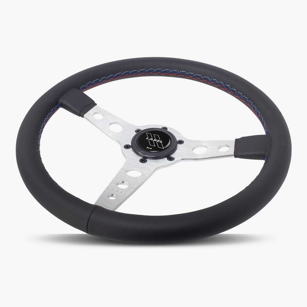 The Daytona | Black Leather | Silver Spoke | Bavarian Stitch