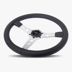 The Daytona | Black Leather | Silver Spoke | Bavarian Stitch