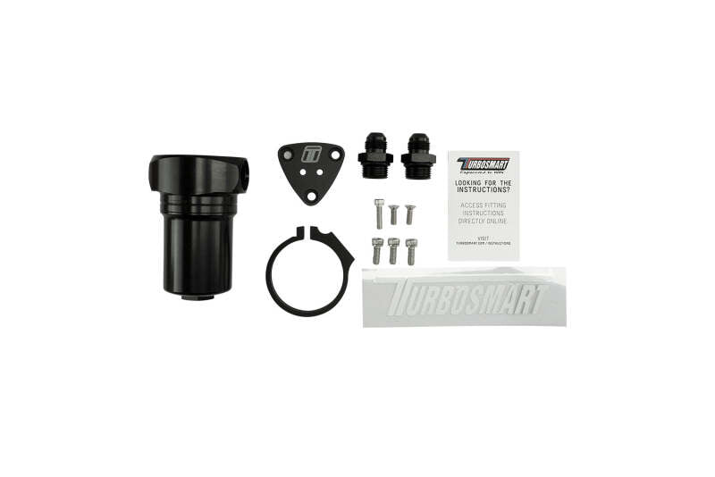 Turbosmart 10um 8AN Fuel Filter Canister - Black