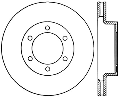 StopTech 2003-2008 Toyota 4Runner Slotted & Drilled Right Front Cyro Rotor
