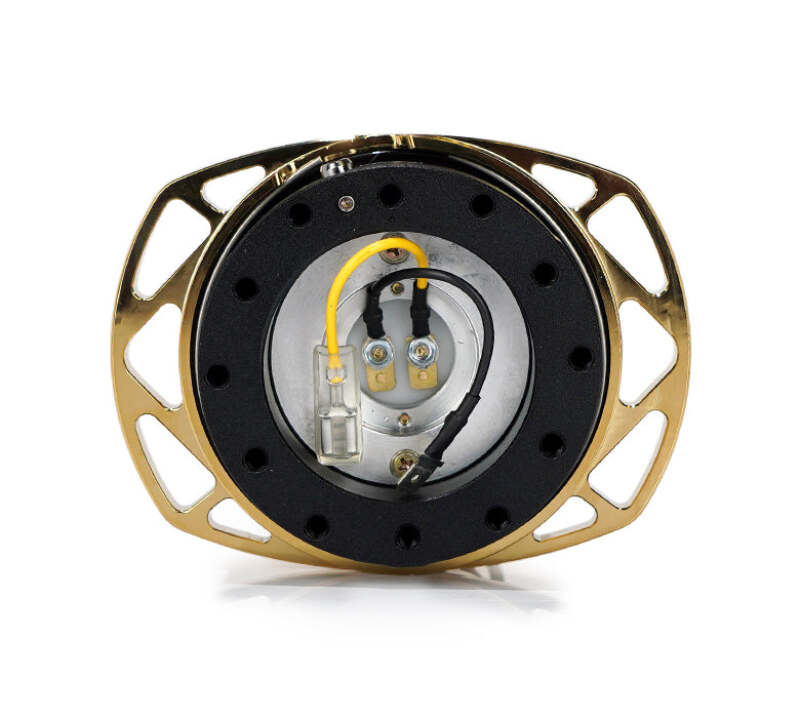 NRG Quick Release Kit Gen 257 - Black Body / Chrome Gold Cutout Ring