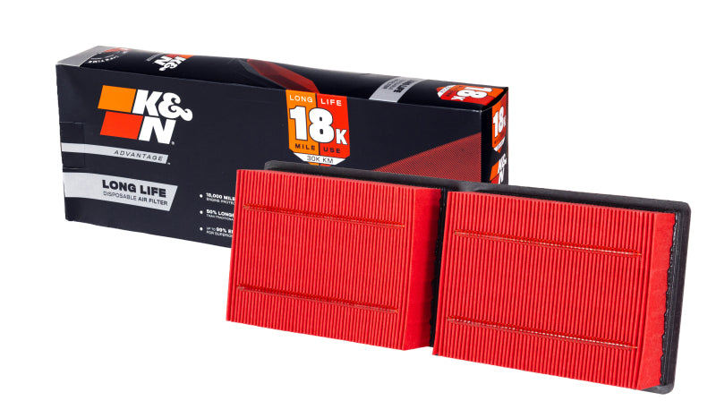 K&N Advantage Air Filter 18K Miles Alfa Romeo Giulia L4-2.0L F/I 2016-2026