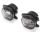 Raxiom 07-18 Jeep Wrangler JK Axial Series LED Angel Eye Fog Lights- Amber and White