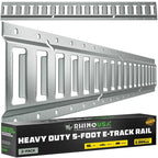 Rhino USA 5Ft E-Track Tie-Down Rails, Silver (2 Pack)