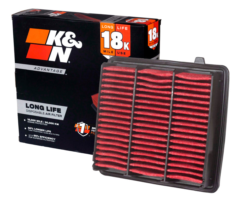 K&N Advantage Air Filter 18K Miles Honda Accord L4-2.0L F/I Turbo 2018-2022