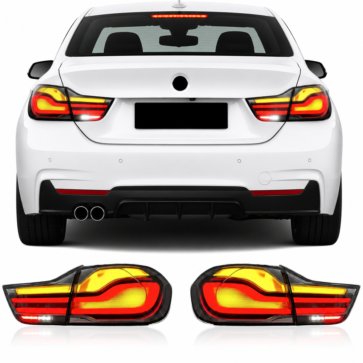 BMW 4 Series F32/F33/F36 & M4 F82/F83 Clear LED Tail Lights 2014-2020