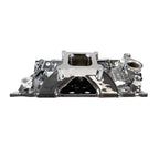 Edelbrock Chevy SB Victor Jr. 23 Degree Intake Manifold - Chrome Plasma Finish