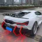 DF Upgrade Dry Carbon Fiber Engine Deck Rear Spoiler Wing Kit for Lamborghini Revuelto by Stratec Systems