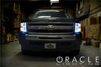 Oracle 07-13 Chevrolet Silverado LED Round Style Headlight Halo Kit - Blue