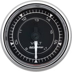 AutoMeter Chrono 2-1/16in 18V Digital Stepper Motor Voltmeter Gauge - Chrome