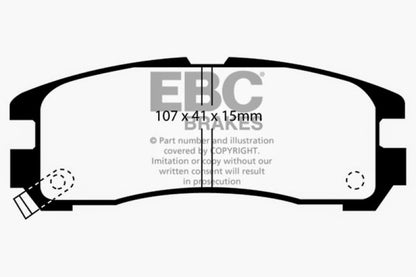 EBC 95-99 Chrysler Sebring Coupe 2.0 Ultimax2 Rear Brake Pads