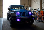 Oracle 07-17 Jeep Wrangler LED Fog Light Halo Kit - UV/Purple
