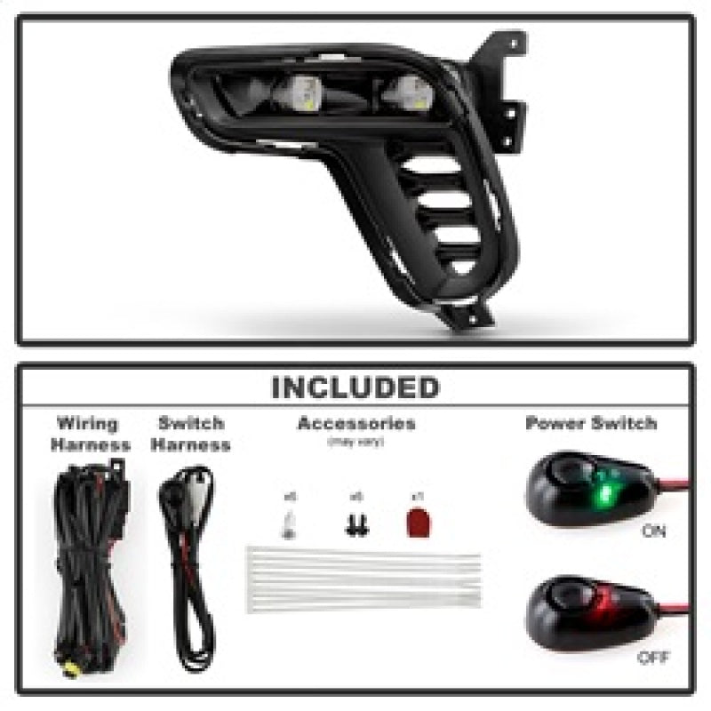 Spyder Dodge Durango 21-24 OEM Style LED Fog Lights w/Switch (FL-DDU2021-LED-C)