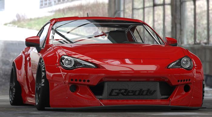 GReddy 13+ Scion FR-S Version 2 Greddy X Rocket Bunny 86 Aero Front Splitter Only