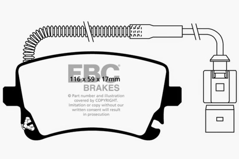 EBC 78-83 Mazda RX7 2.3 (1.1 Rotary)(Rear Drums) Ultimax2 Front Brake Pads