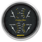 Autometer Carbon Fiber Quad Gauge 5in. 240Ohm (E) - 33Ohm (F) Electric
